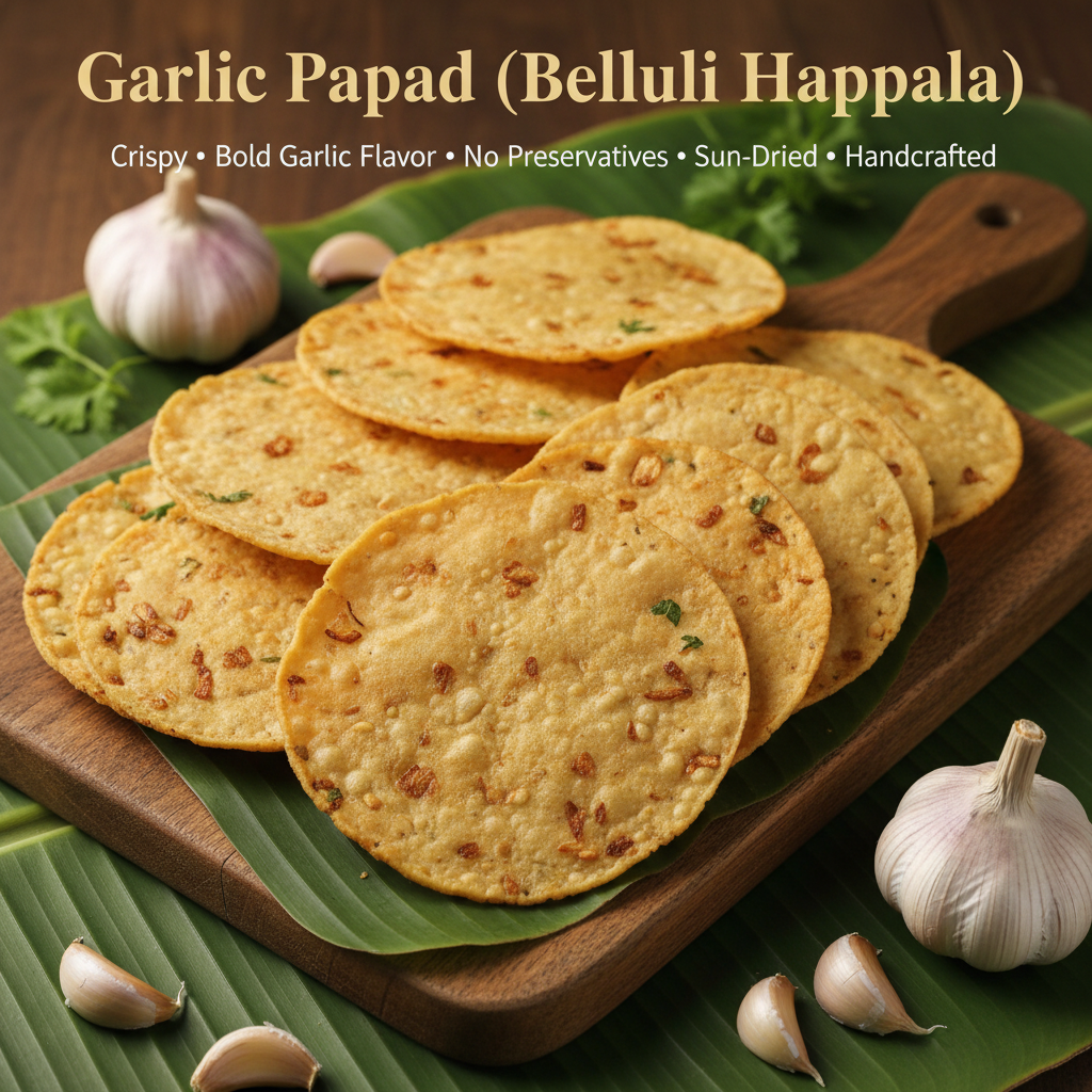 Garlic Papad (Bellulli Happala)