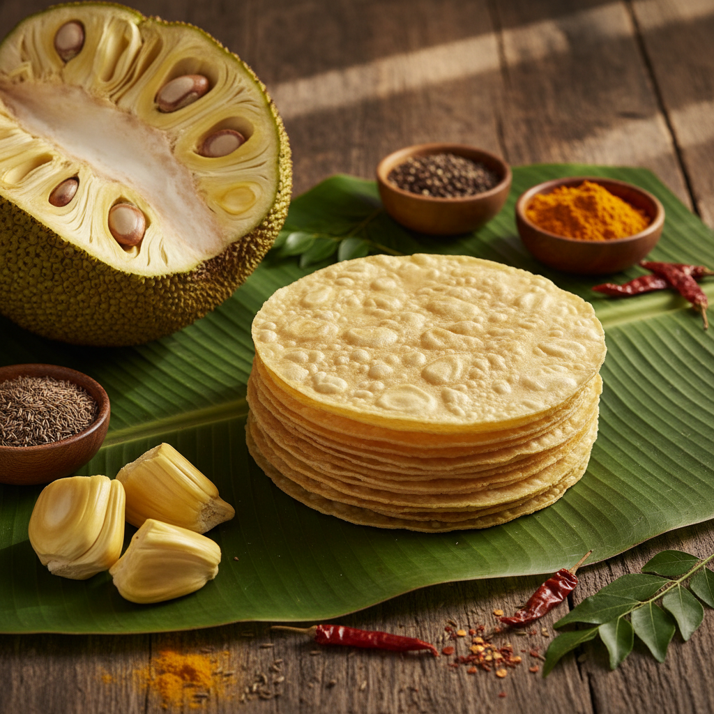 Jackfruit Papad – Traditional Sun-Dried Raw Jackfruit Wafers