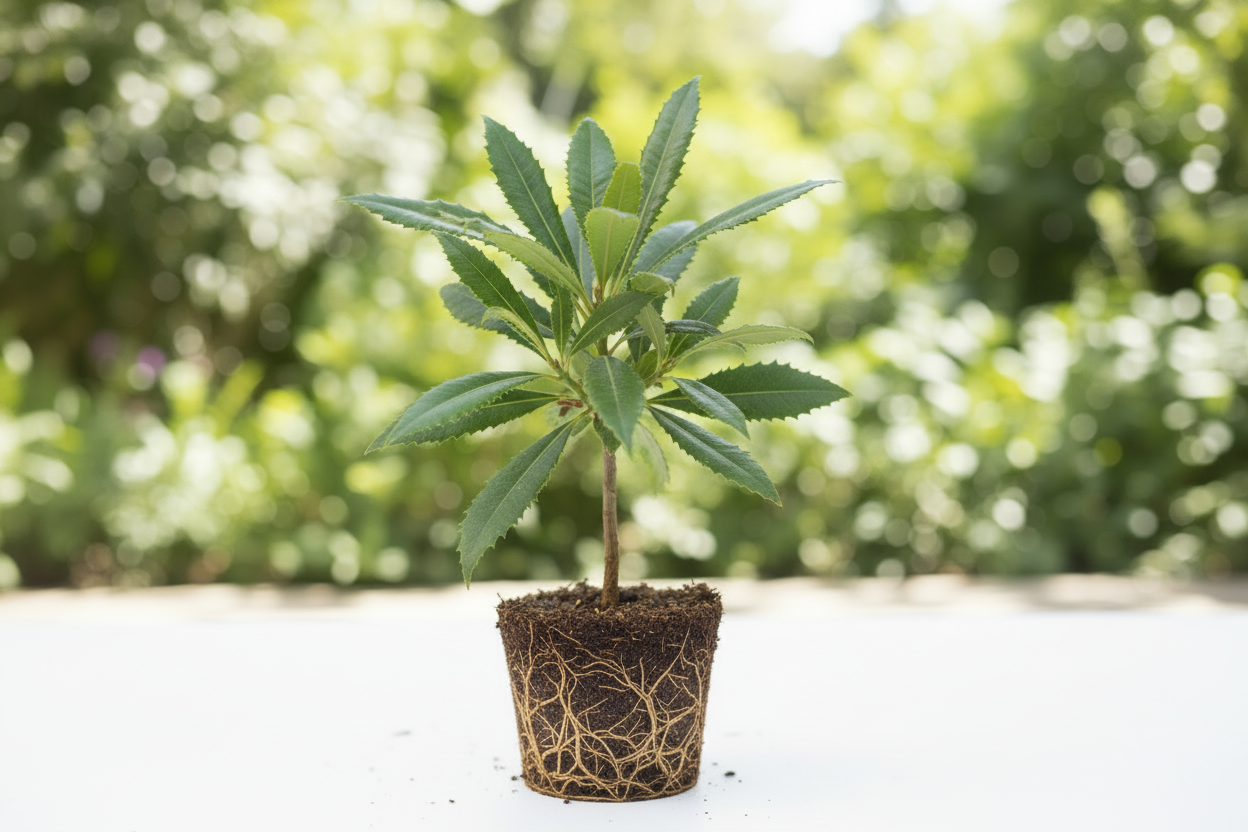 Macadamia Plant with Accurate Leaves