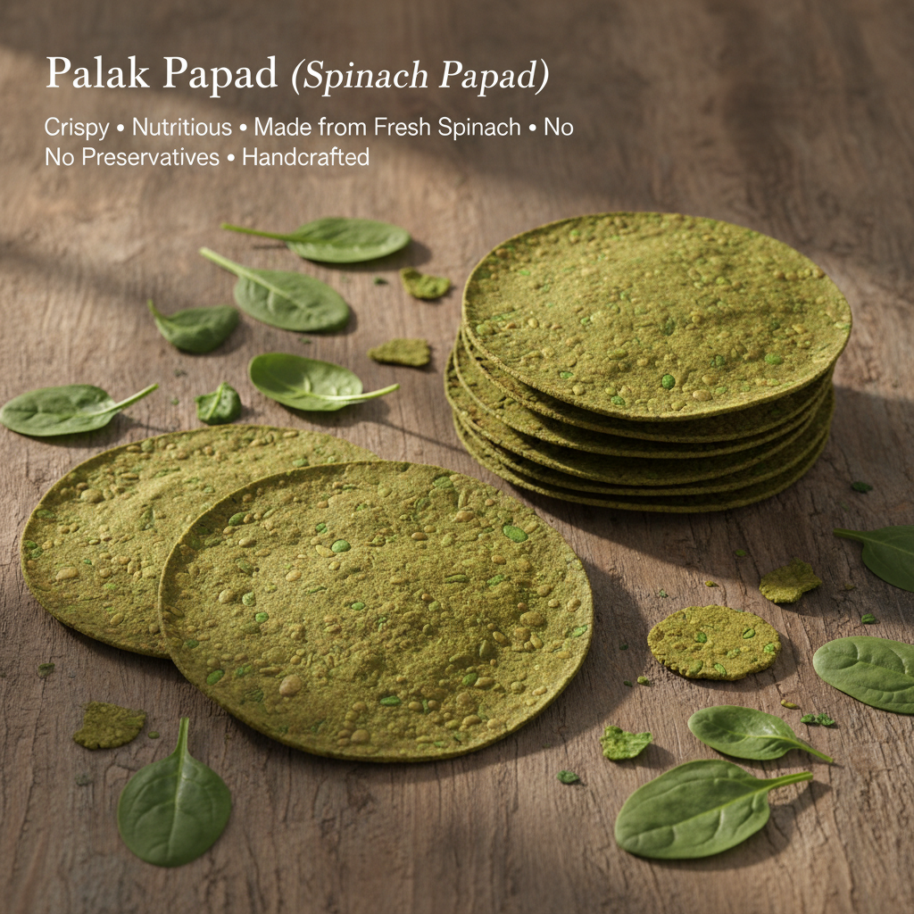 Palak Papad (Spinach Papad)