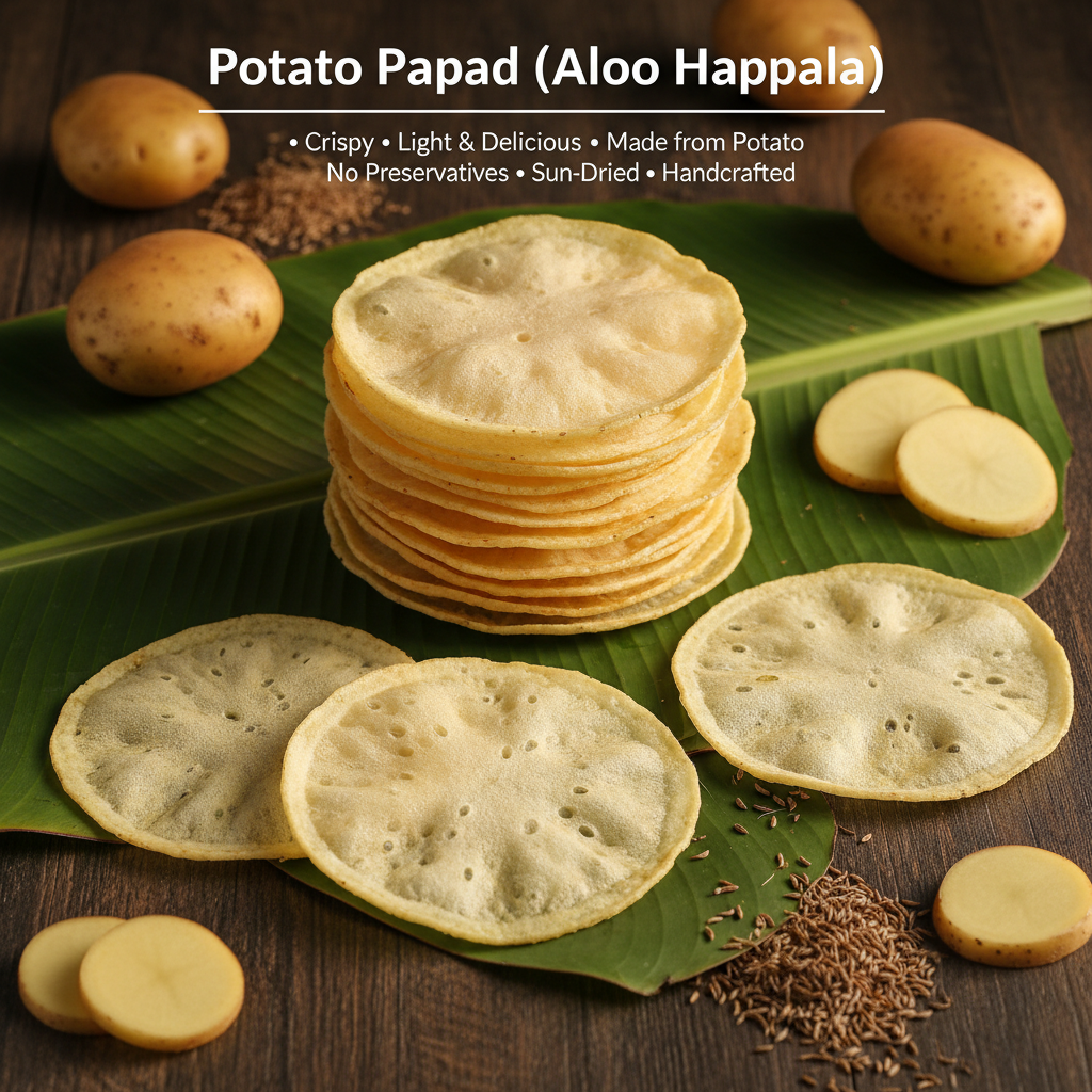 Potato Papad (Aloo Happala)