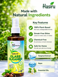 Natural Glass Cleaner, Non-Toxic Cleaner for Glass, Windows & Mirrors.